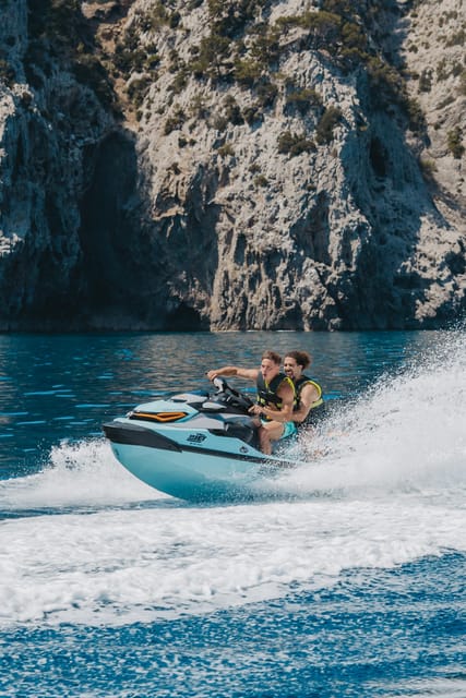 Alcudia: JetSki Tour Coll Baix beach & Caves (free Photos) - Reaching the Coll Baix cove by water