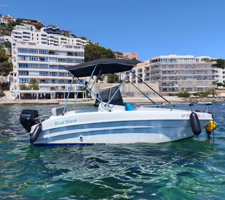 Boat Rental Without Licence ( Santa Ponsa ) - Taking the wheel without a license