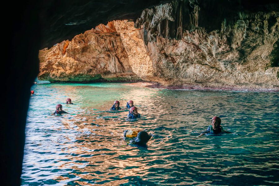 Cala Varques: Guided Sea Caves Kayak & Snorkeling Expedition - Inside Cova des Coloms and the pirate caves