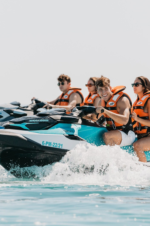 Can Picafort: Guided Playa de Muro Jet Ski Tour with Photos - The jet skis and the guide-led format