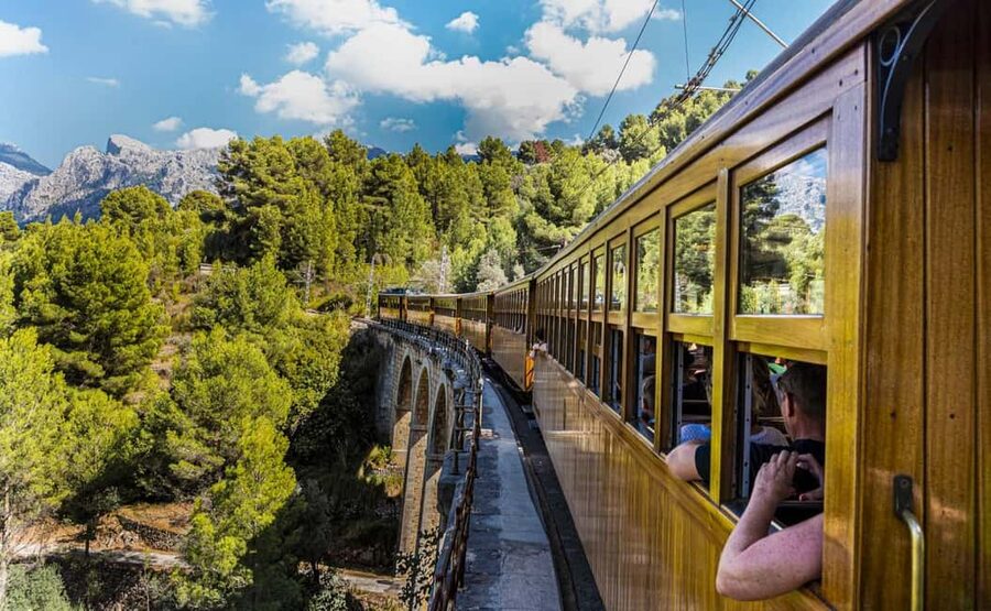From Alcúdia: Soller Train and Tram Half Day Tour - Port de Sóller in about 30 minutes