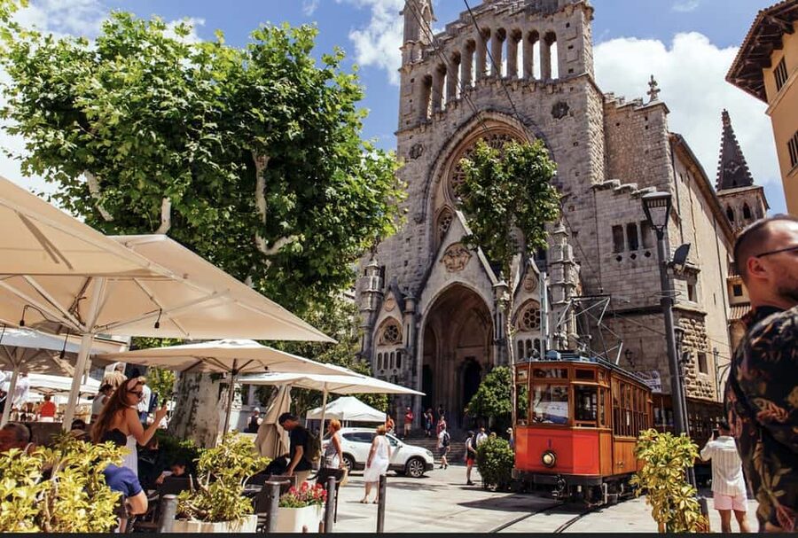 From Alcúdia: Soller Train and Tram Half Day Tour - The coach ride from northern Mallorca