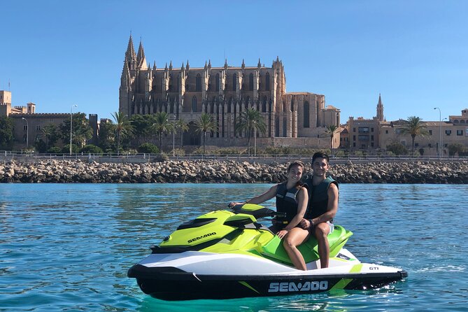 Jetski Tour to the Emblematic Palma Cathedral - Seeing the Cathedral and Bellver Castle From Offshore
