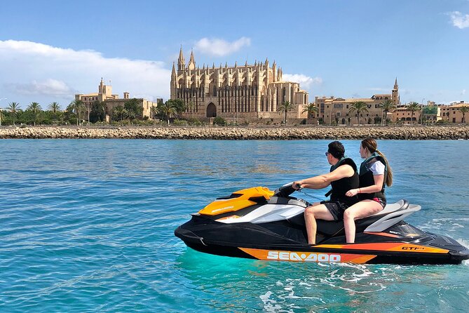 Jetski Tour to the Emblematic Palma Cathedral - Changing Drivers and Riding as a Pair