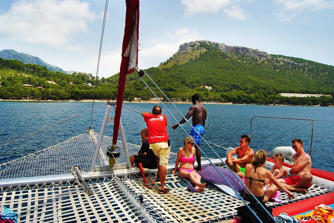 Mallorca Catamaran Tour in the Bay of Pollensa - Ses Caletes and the first clear-water stop