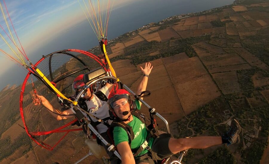 Mallorca: Paramotor Flight - Basic - The first view of Mallorca from the air