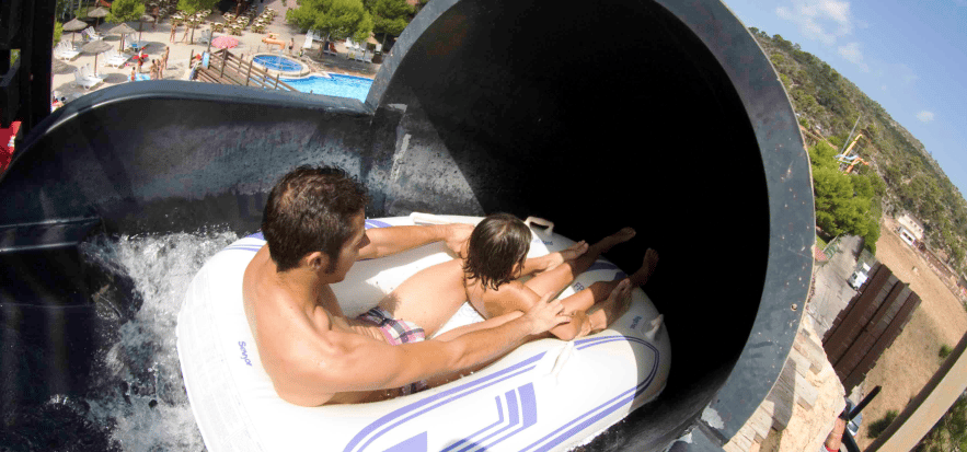 Mallorca: Western Waterpark Tickets with Transfer - The Wild River and family areas