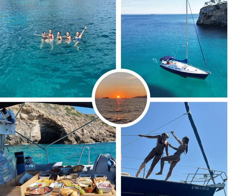 Palma Bay: Sailing Boat Trip w/ Water Toys, Snacks & Drinks - The coves and possible route