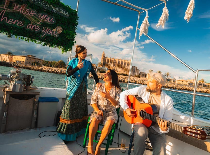 Palma : Boat Trip with Live Flamenco Show - A coastal cruise with Palma Cathedral in view