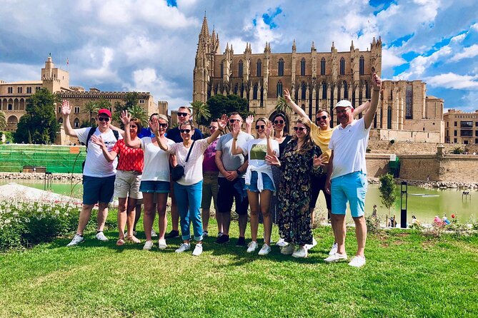 Palma de Mallorca Bike Tour with tapas - City Hall, the old olive tree, and Passeig des Born