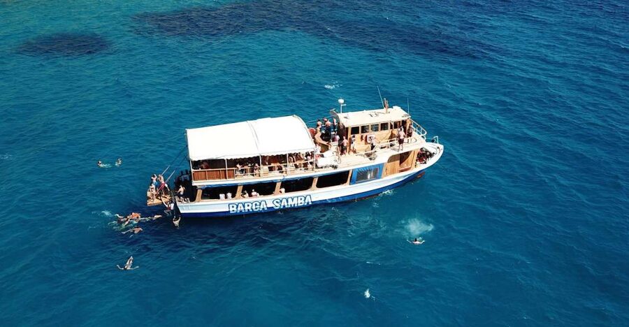 Palma de Mallorca: Palma Bay Boat Tour with Snorkeling - Lunch on board: pizza with a social mood