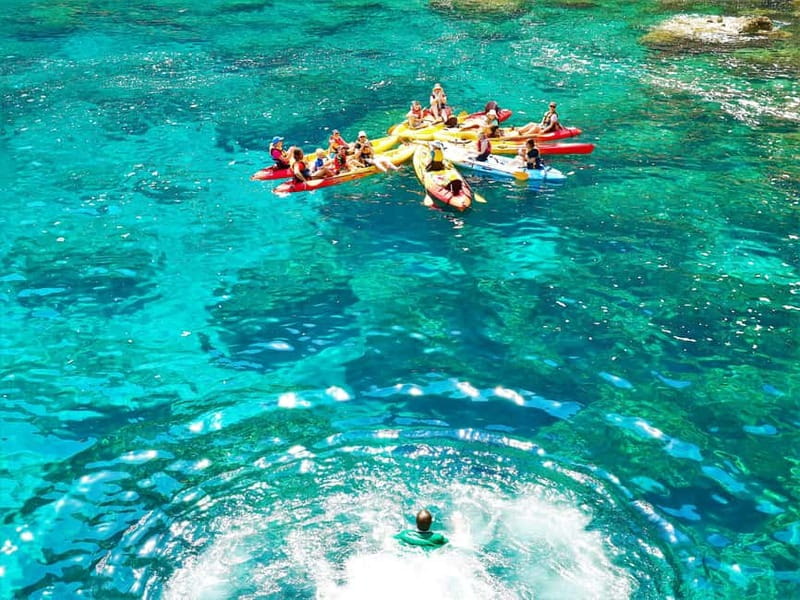 Pollença: Kayak Discovery – Snorkeling and Caves - The first 10 minutes: a useful kayak lesson