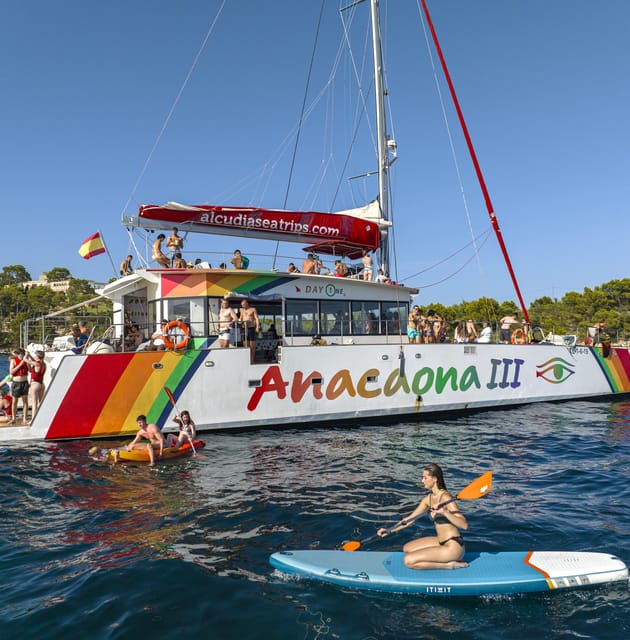 Port d'Alcudia: North Coast Catamaran Cruise with Meal - Sailing north from Puerto de Alcúdia