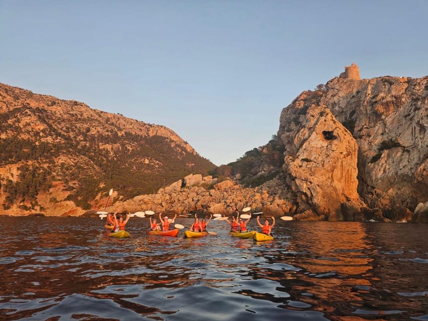 Sant Elm: Guided Kayak Sunset Tour with Picnic in a Cove - Sunset, Sa Dragonera, and the paddle back