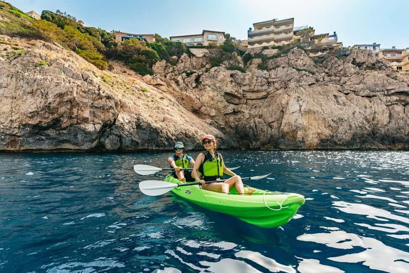 Santa Ponsa: Marine Reserve Kayak Tour - Swimming and snorkeling at the coast